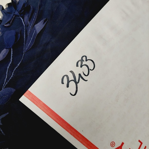 NEW Lulus Regal Poise Navy Blue 3D Floral Applique One-Shoulder Maxi Dress P3433 - Picture 10 of 10